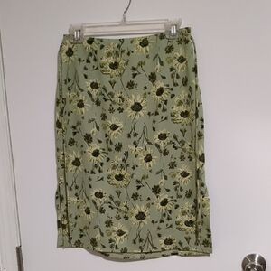 Vintage Wet Seal Green Floral Skirt